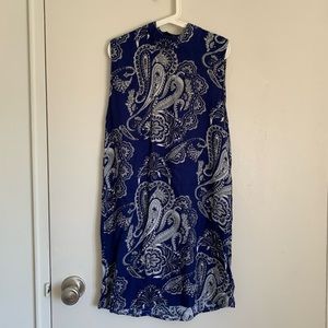 Blue paisley-print mini dress by Motel - size S